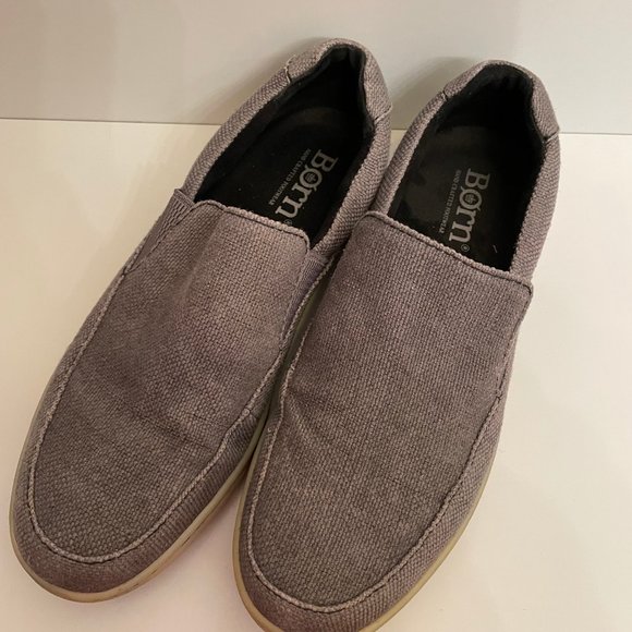 Born Gray Slip On Canvas Shoes Loafers Casual H58142 Men\'s size 9 1/2 M main image 4